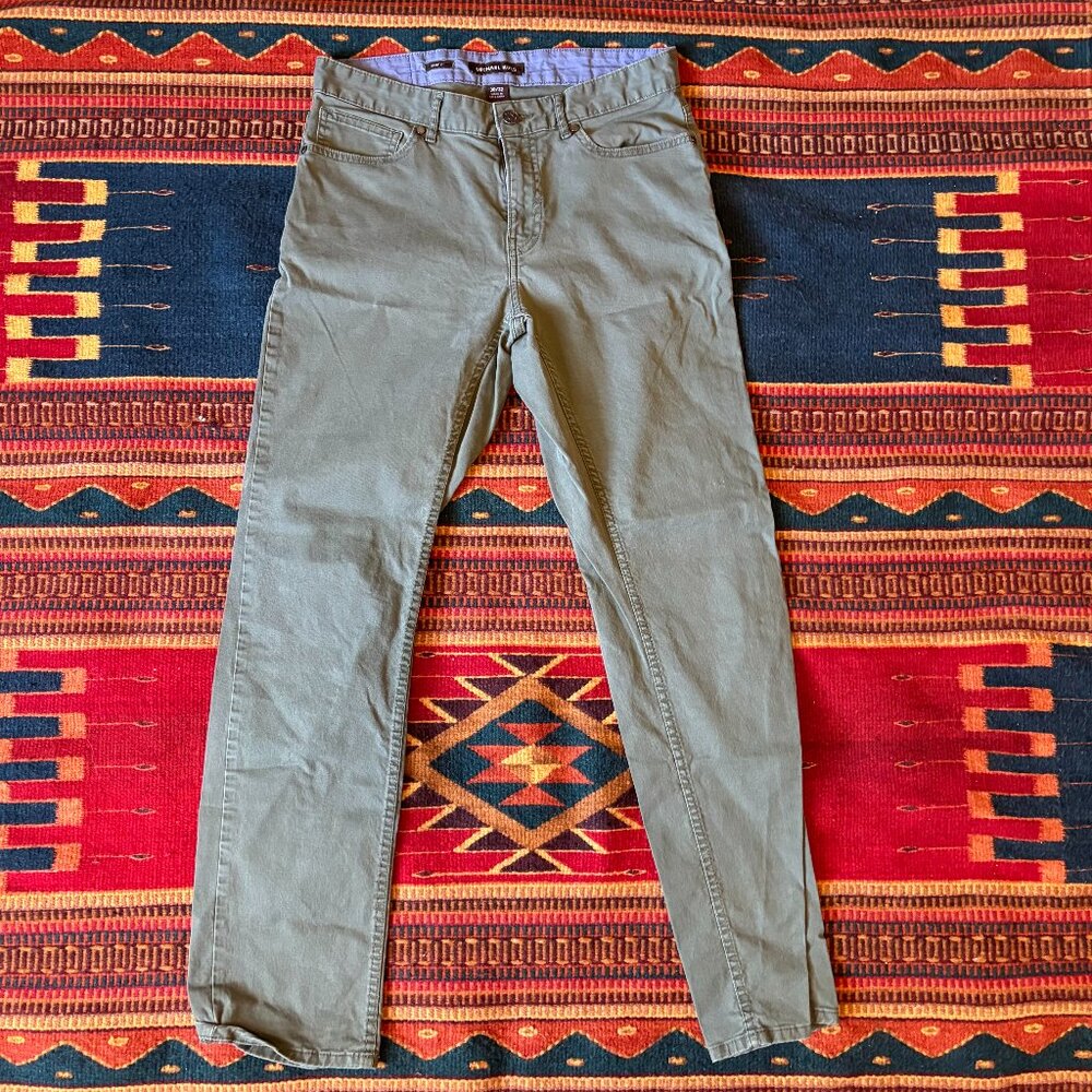 Michael Kors Men’s Green Grant Fit Pants – 30x32, Good Condition